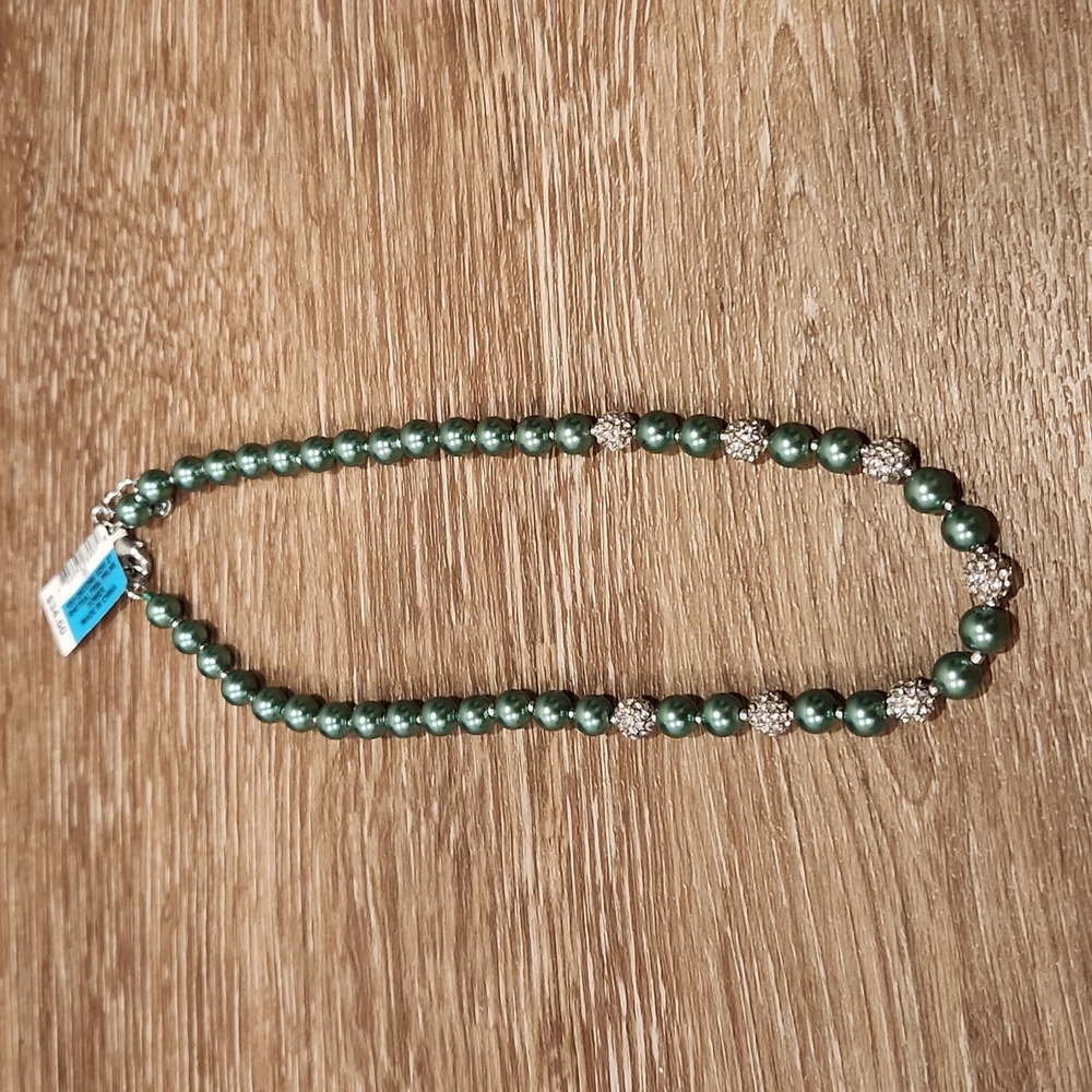 Charter Club Imitation Pearl Necklace | Teal